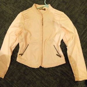 Joujou leather jacket light pink